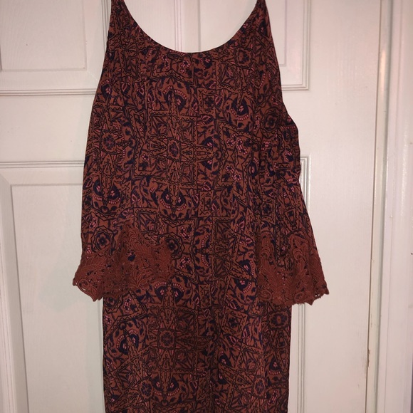Off The Shoulder Pattern Dress - Picture 1 of 3
